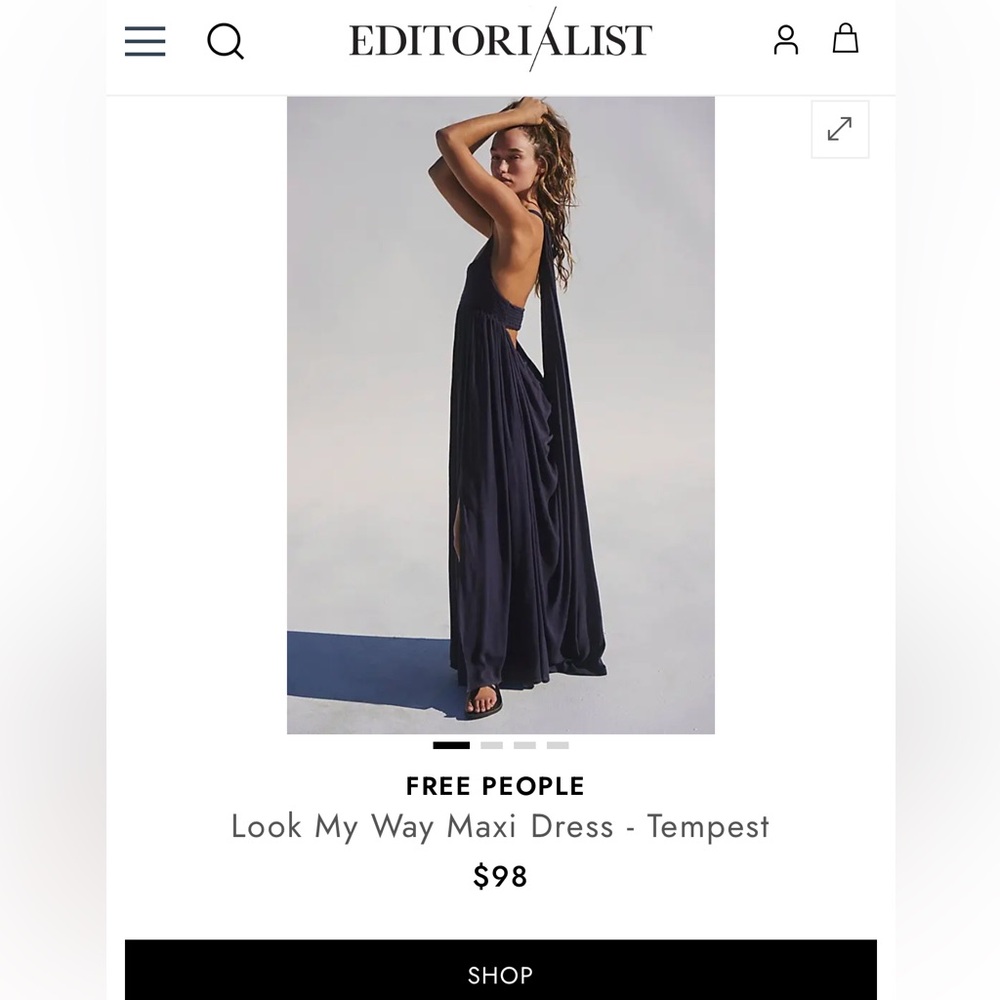Free People Midnight Blue Maxi Dress